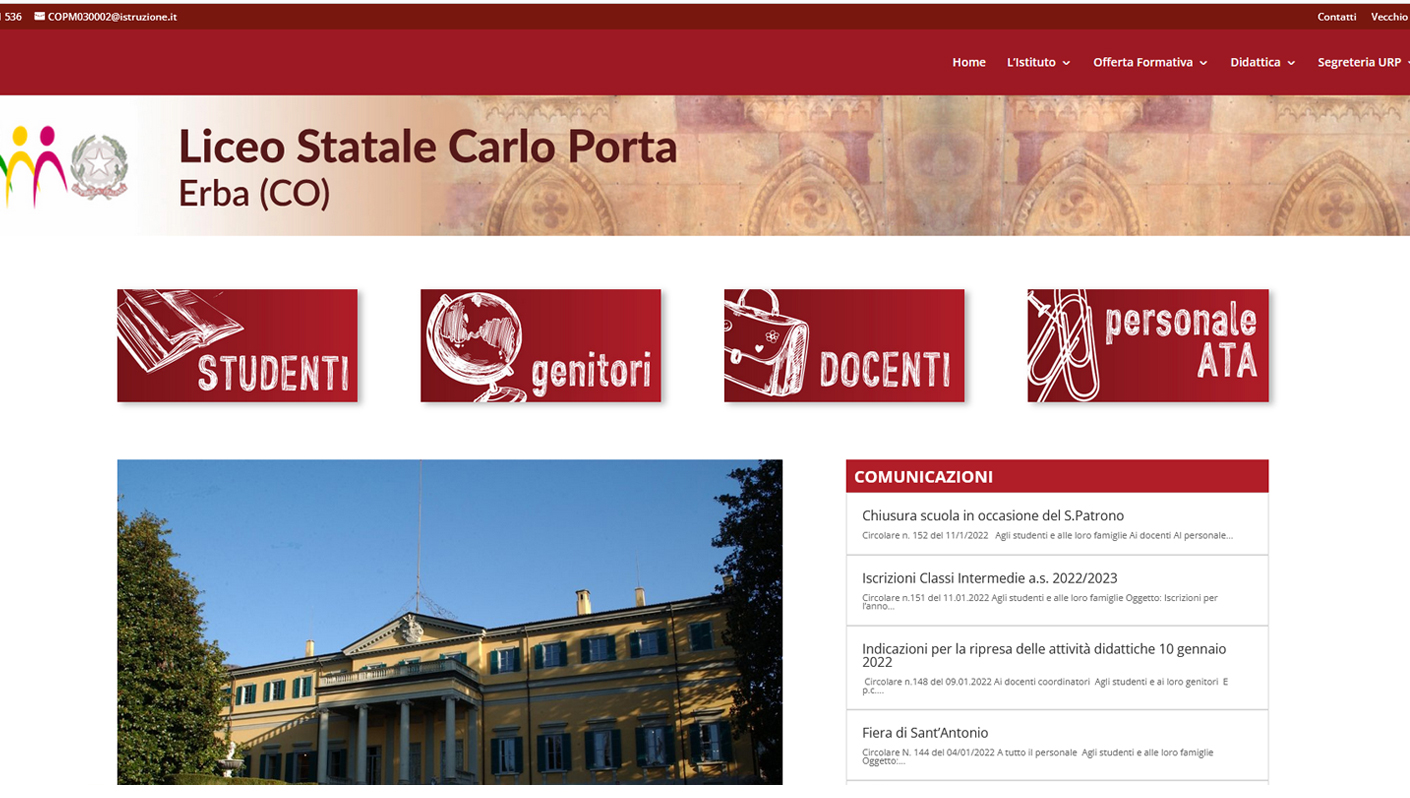 Sito Web Liceo Carlo Porta
